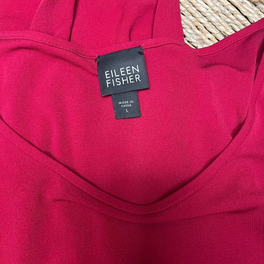 Eileen Fisher 100% Silk Long Sleeve Top – Size L